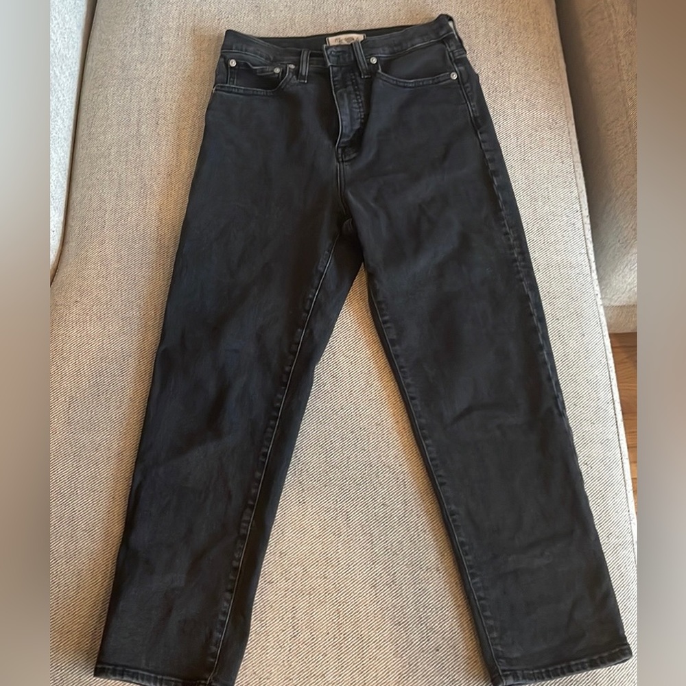 Black Madewell Classic Straight Jeans Size 27